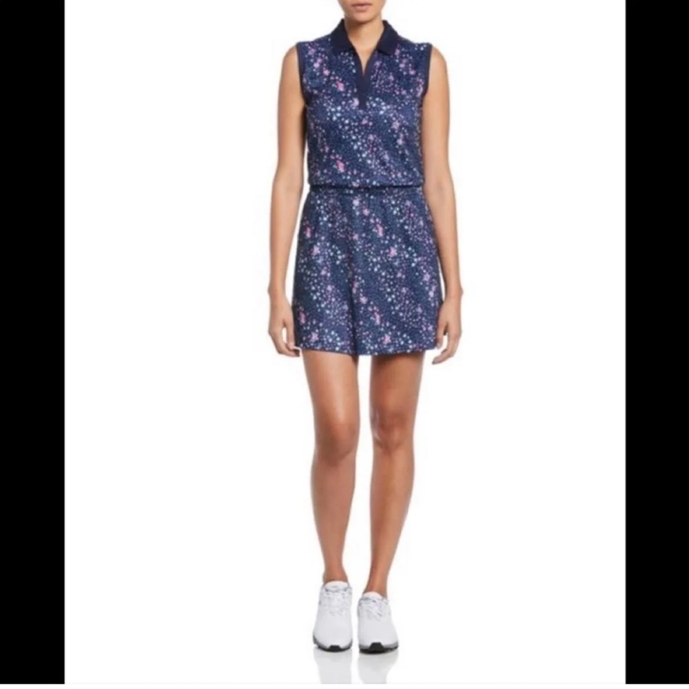 NWOT Callaway Golf Women’s Mini Floral Print Golf Dress (Navy Floral) Size XL